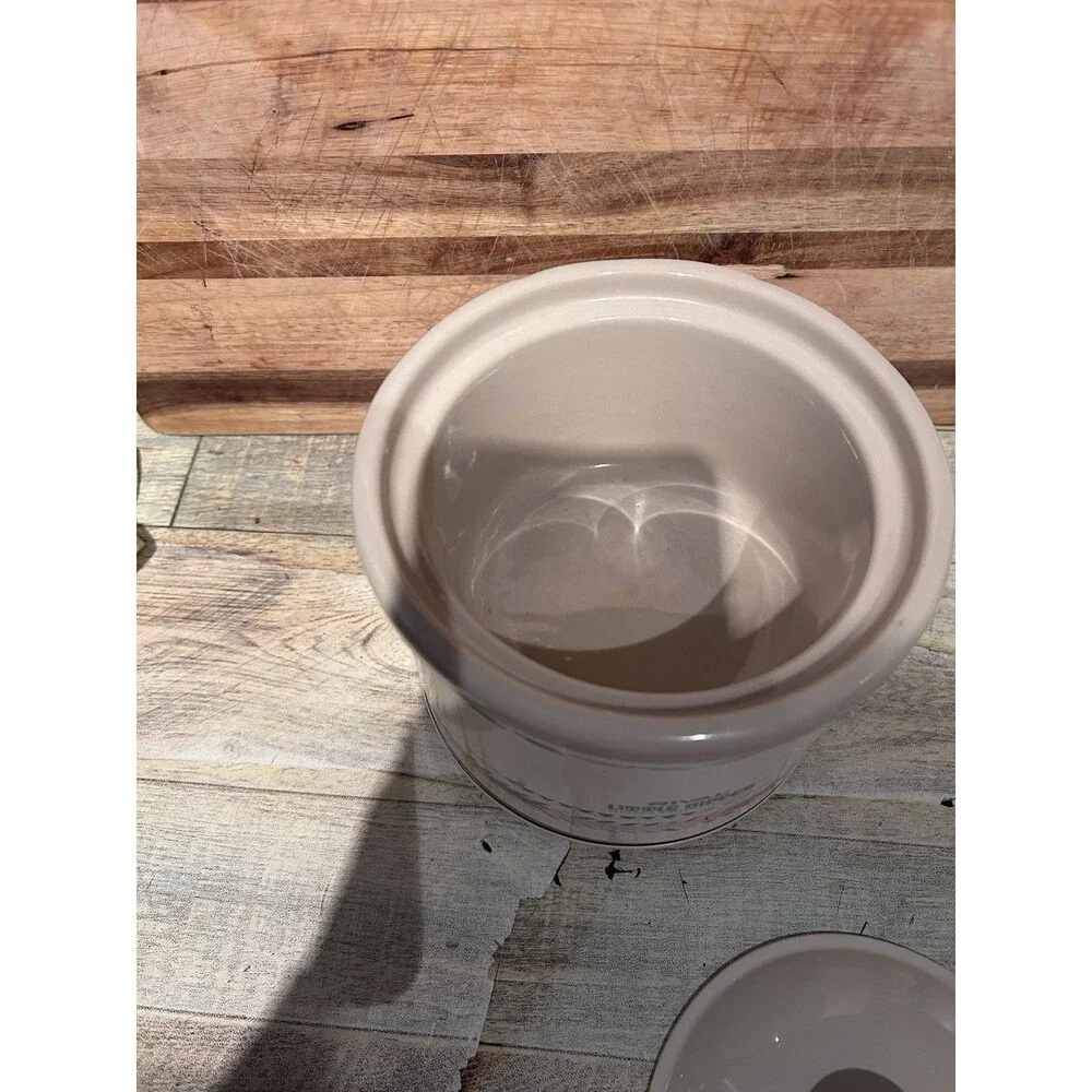 Rival Little Dipper Mini Crock Pot #3204 w/Lid Southwest Design Stoneware Server